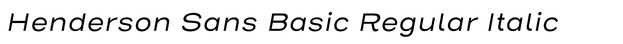 Henderson Sans Basic Regular Italic image